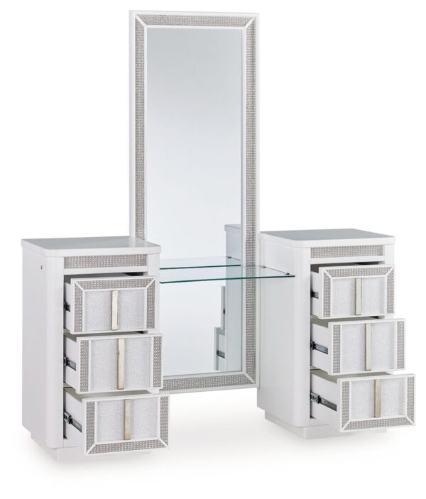 Chalanna - White - Vanity With Mirror - Image 3