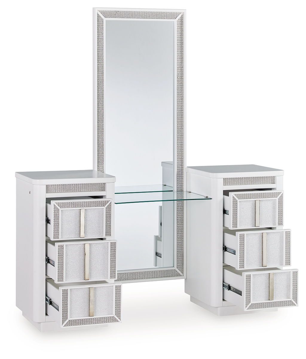 Chalanna - White - Vanity With Mirror - Image 3