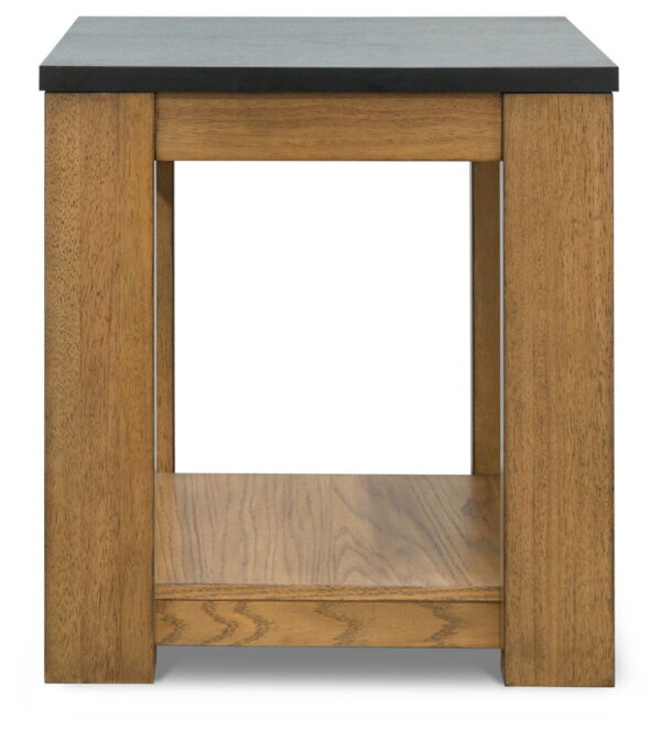 Quentina - Light Brown / Black - Rectangular End Table - Image 3