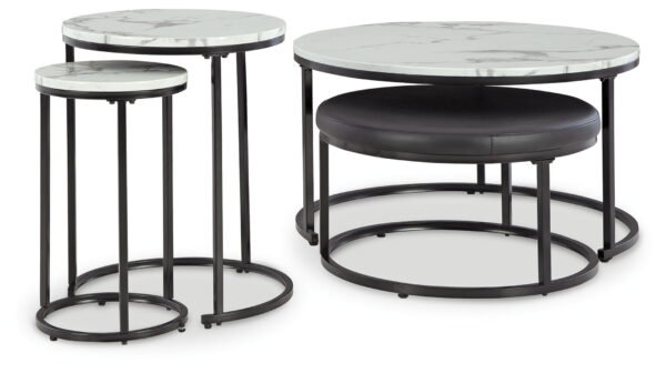 Jusmour - Black / White - Occasional Nesting Table (Set of 4) - Image 2