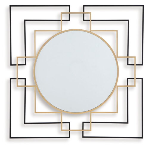 Oceanal - Black / Gold Finish - Accent Mirror