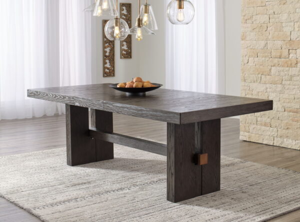 Burkhaus - Dark Brown - Rectangular Dining Room Extension Table - Image 2