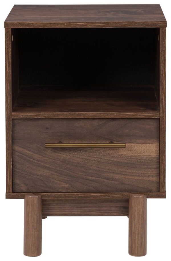 Calverson - Mocha - One Drawer Night Stand - Medium - Image 4