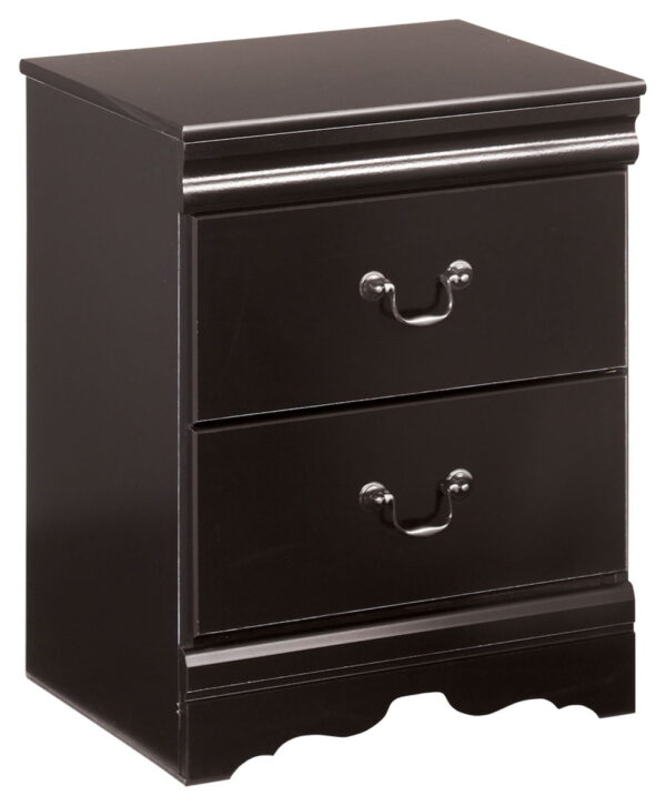 Huey Vineyard - Black - Two Drawer Night Stand