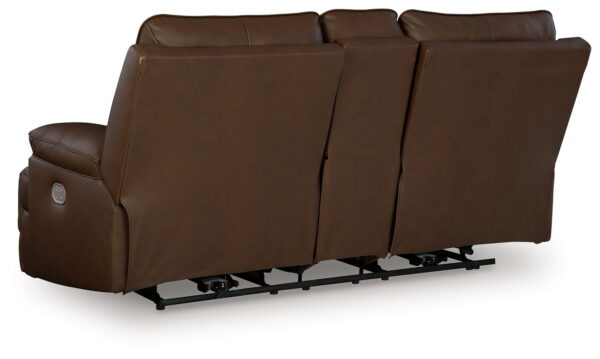 Vonryan - Tobacco - Power Reclining Loveseat With Console / Adj Headrest - Image 3