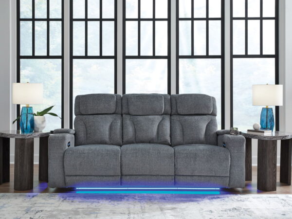 Studio Cave - Steel - Power Reclining Sofa - Image 4