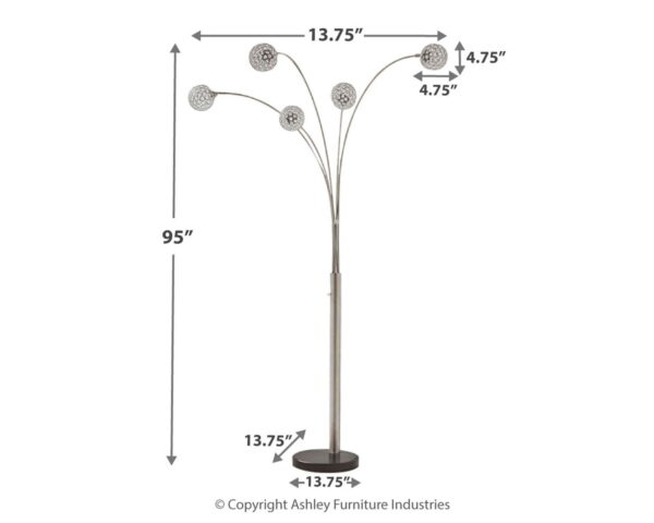 Winter - Silver Finish - Metal Arc Lamp - Image 4