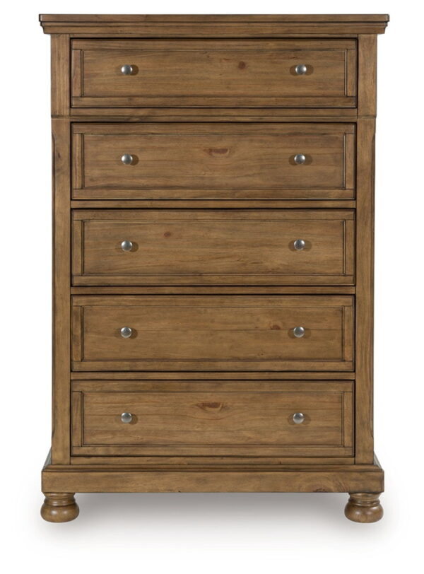Feddinger - Medium Brown - Five Drawer Chest - Image 3