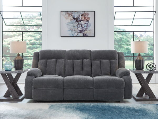Observation - Steel - Reclining Power Sofa With Drop Down Table - Image 4