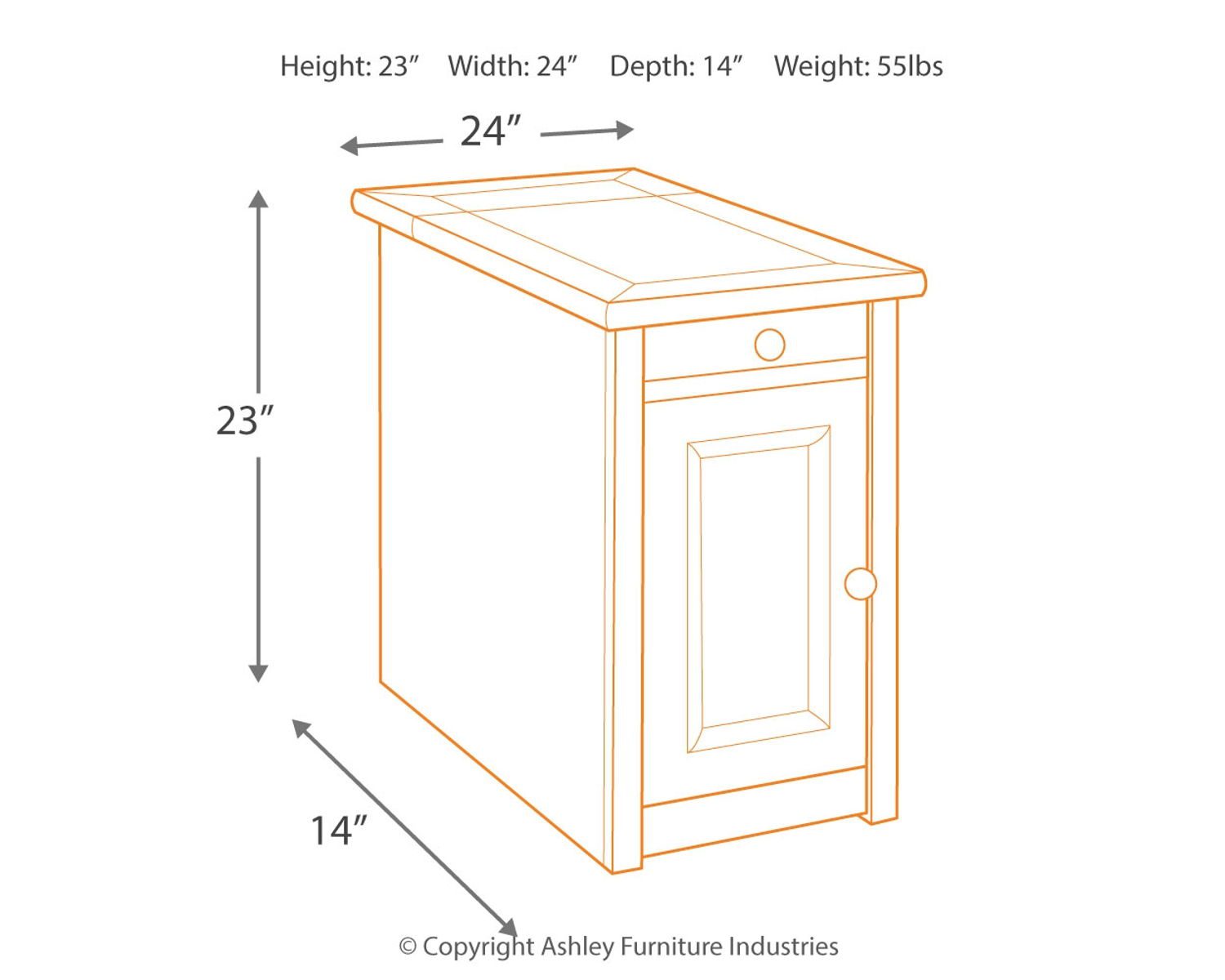 Tyler Creek - Grayish Brown / Black - Chair Side End Table - Image 4