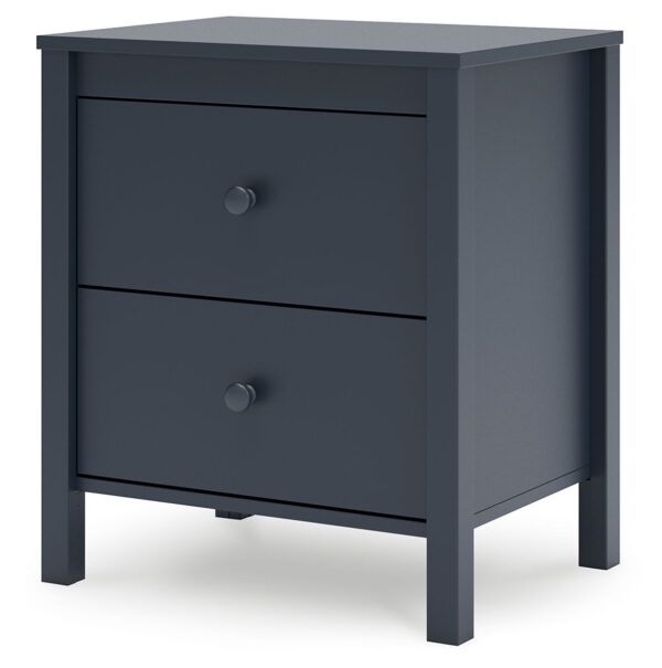 Simmenfort - Navy Blue - Two Drawer Night Stand - Image 2