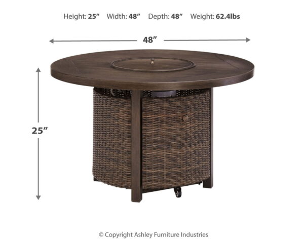 Paradise Trail - Medium Brown - Round Fire Pit Table - Image 3