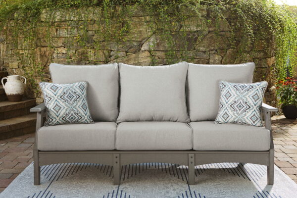 Visola - Gray - Sofa with Cushion - Image 2