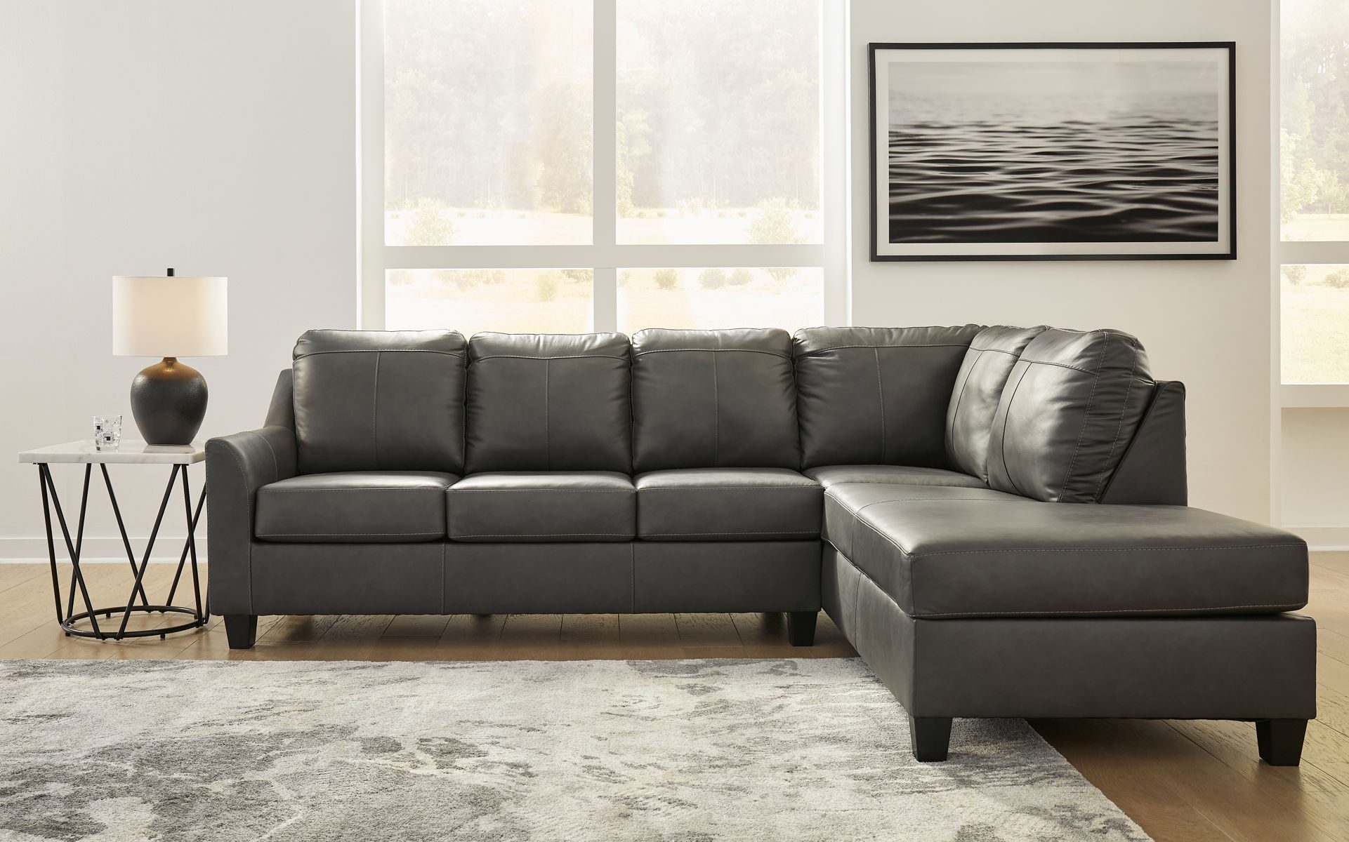 Valderno - Fog - 2-Piece Sectional With Raf Corner Chaise - Image 4