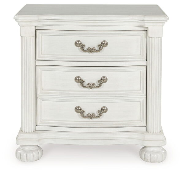 Montelaine - Antique White - Three Drawer Night Stand - Image 2