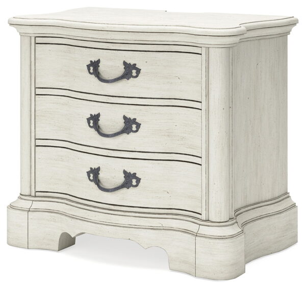 Arlendyne - Antique White - Three Drawer Night Stand - Image 3