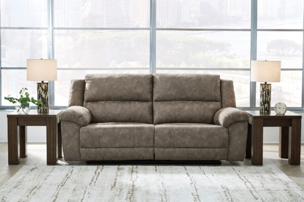 Laresview - Fossil - 2 Seat Reclining Sofa - Image 4