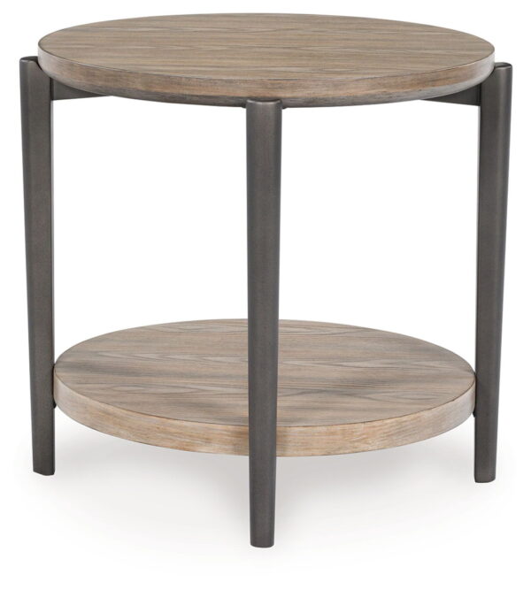 Dyonton - Light Grayish Brown - Round End Table - Image 2