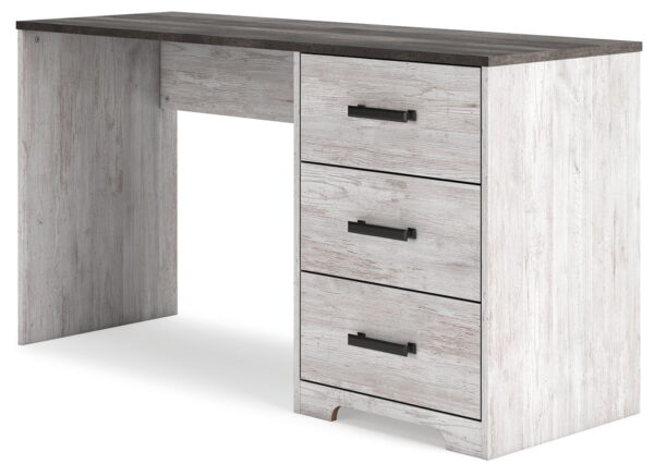 Shawburn - White / Dark Charcoal Gray - Home Office Desk - Image 4