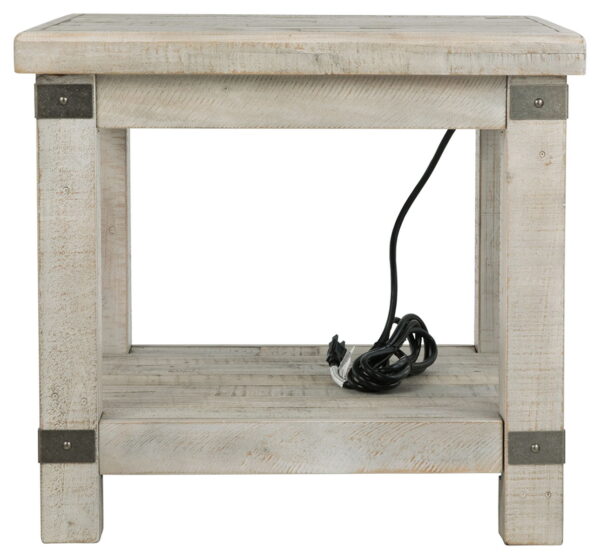 Carynhurst - White Wash Gray - Rectangular End Table - Image 2