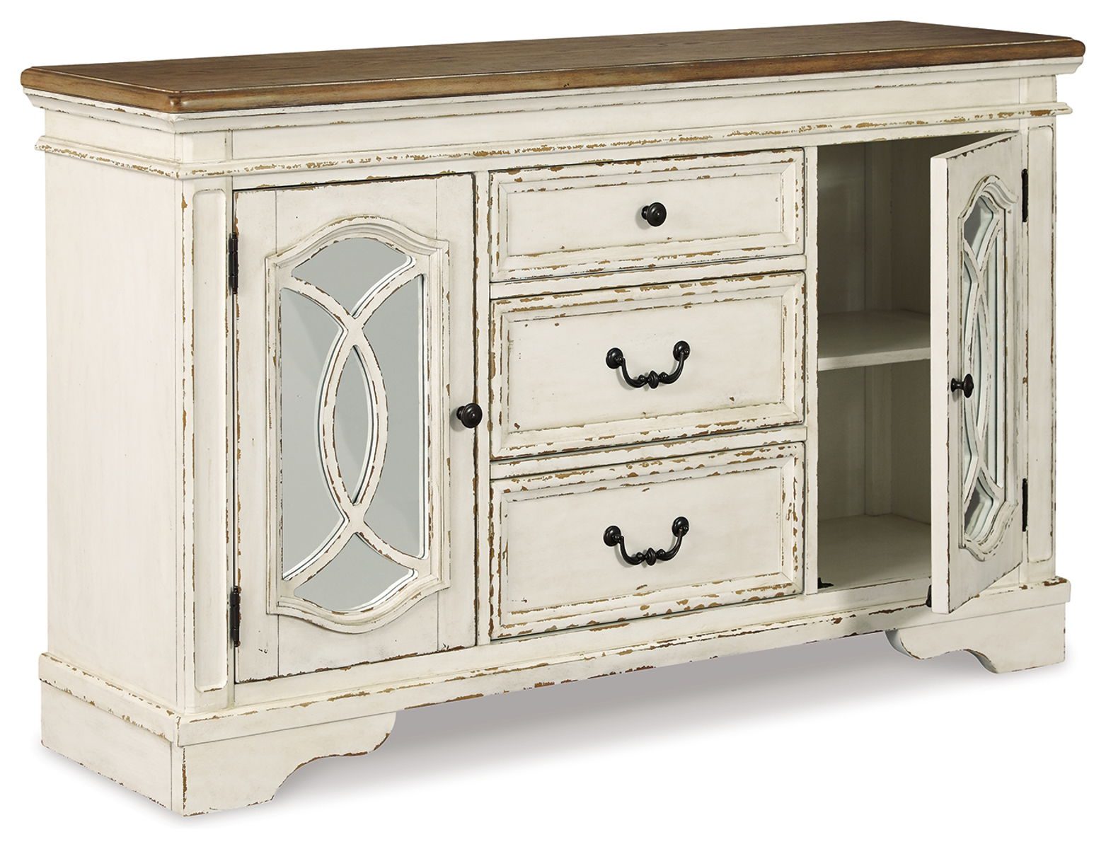Realyn - Chipped White - Dining Room Server - Image 4
