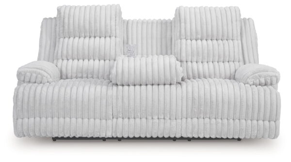 Rhines Falls - Alloy - Reclining Power Sofa With Drop Down Table - Image 2