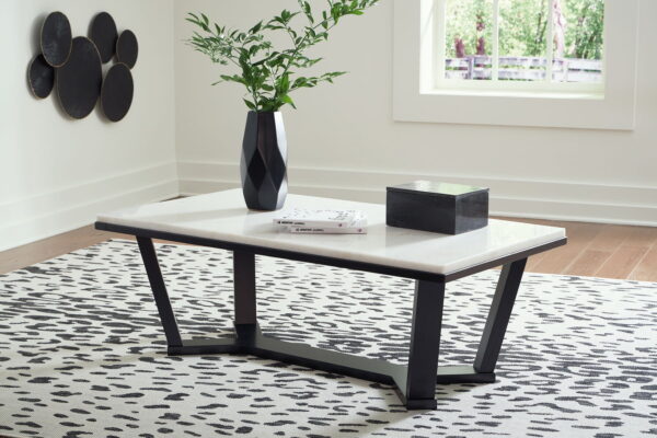 Fostead - White / Espresso - Rectangular Cocktail Table - Image 4