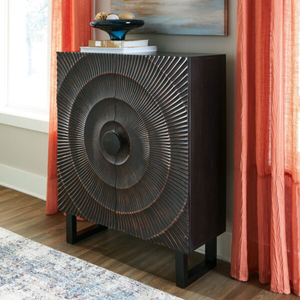 Fosterman - Distressed Black - Accent Cabinet - Image 3