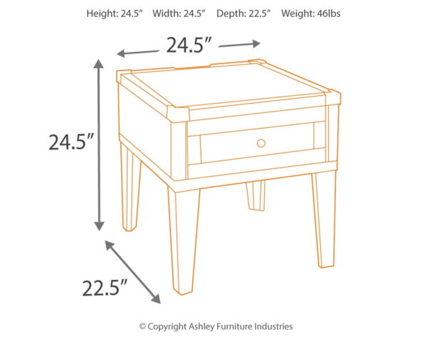 Todoe - Dark Gray - Rectangular End Table - Image 2