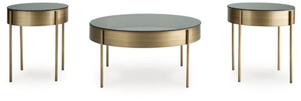 Jettaya - Brushed Brass - Occasional Table Set (Set of 3) - Image 2