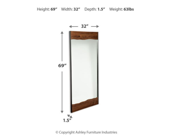 Panchali - Brown / Black - Floor Mirror - Image 2