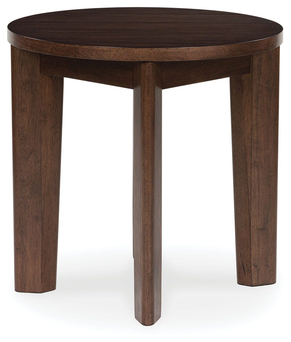 Korestone 2 - Dark Brown - Round End Table - Image 2