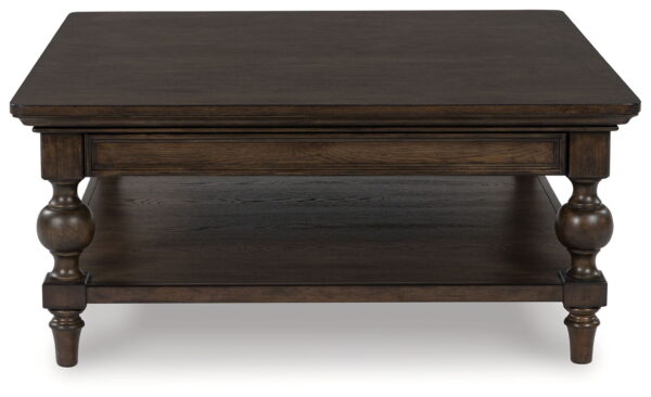 Veramond - Dark Brown - Square Cocktail Table - Image 4