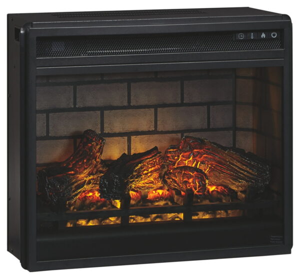Willowton - Whitewash - 2 Pc. - TV Stand with Faux Firebrick Fireplace Insert - Image 3