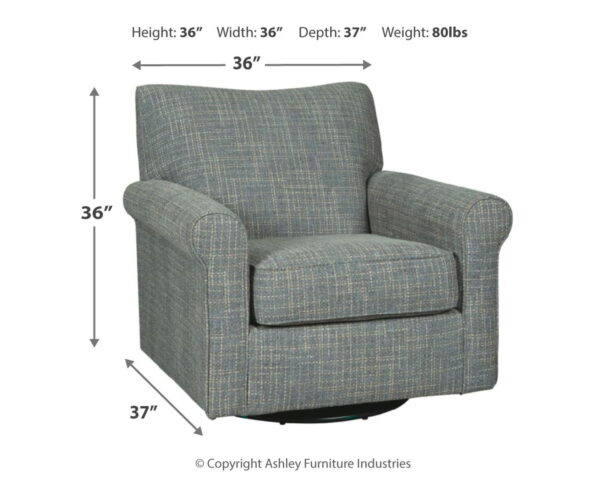 Renley - Ash - Swivel Glider Accent Chair - Image 3