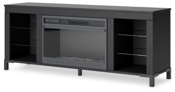 Cayberry - Black - TV Stand With Fireplace - Image 3