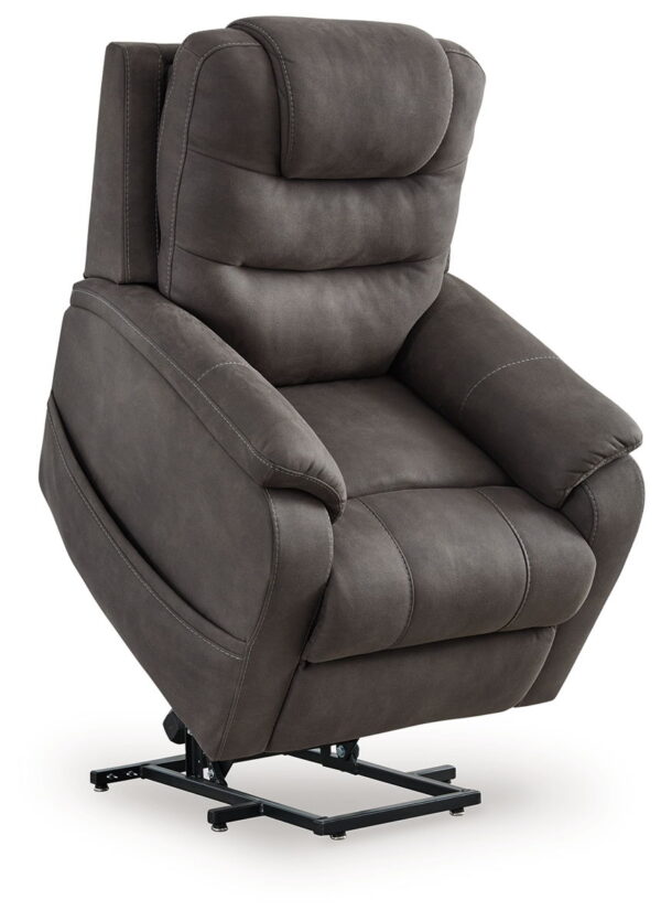 Snowfield - Gunmetal - Power Lift Recliner - Image 3