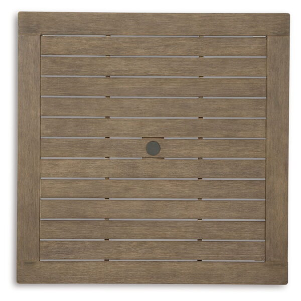 Aria Plains - Brown - Square Dining Table W/Umb Opt - Image 2