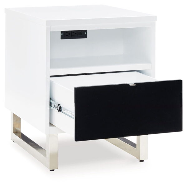 Gardoni - White / Black - Chair Side End Table - Image 3