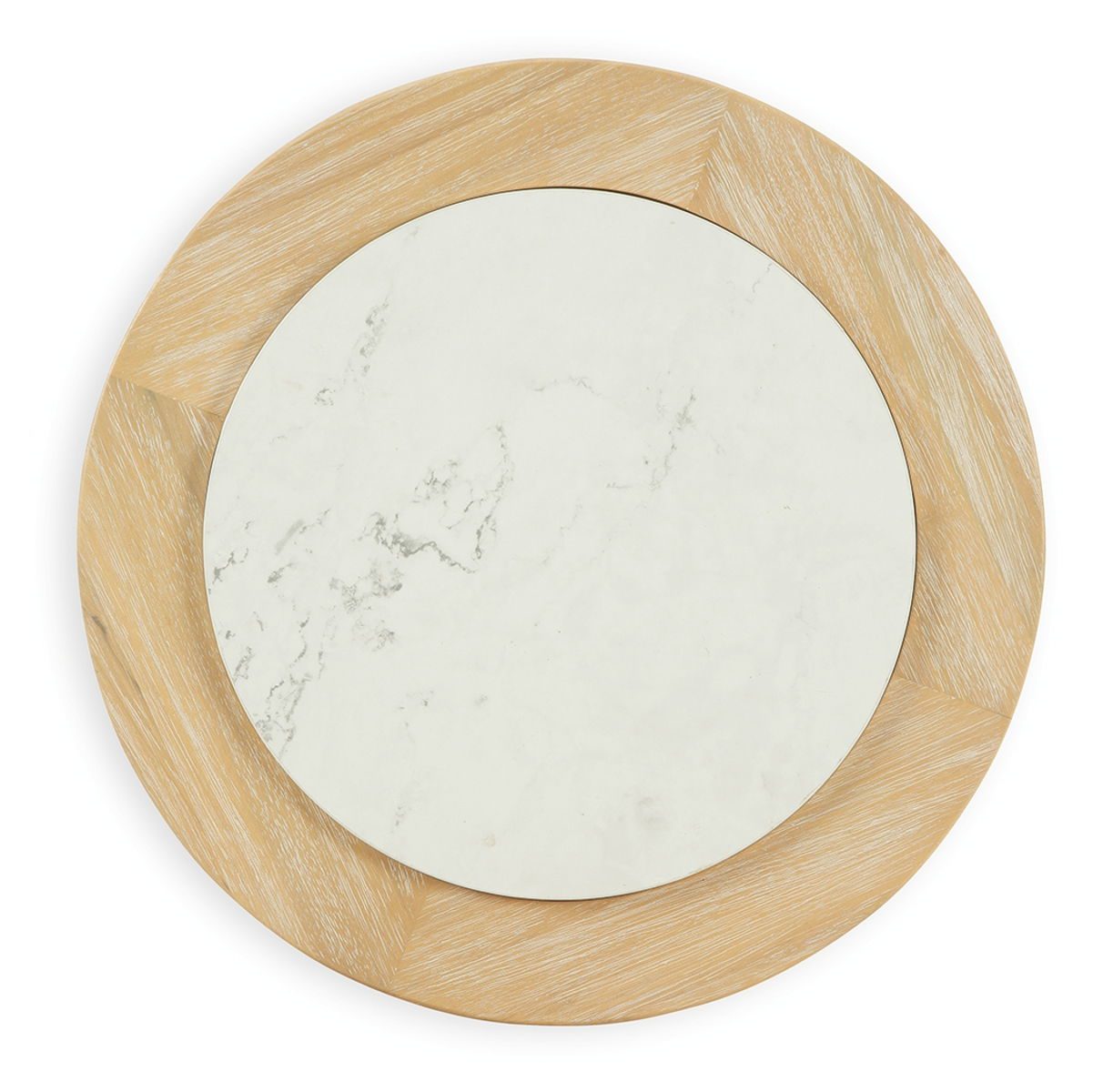 Camdill - Light Brown / White - Round End Table - Image 2