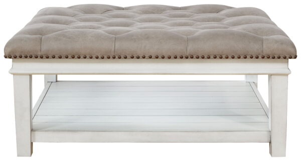 Kanwyn - Whitewash - Uph Ottoman Cocktail Table - Image 3