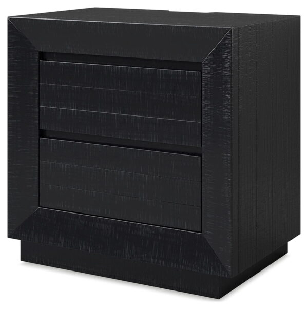 Londer - Black - Two Drawer Night Stand - Image 2