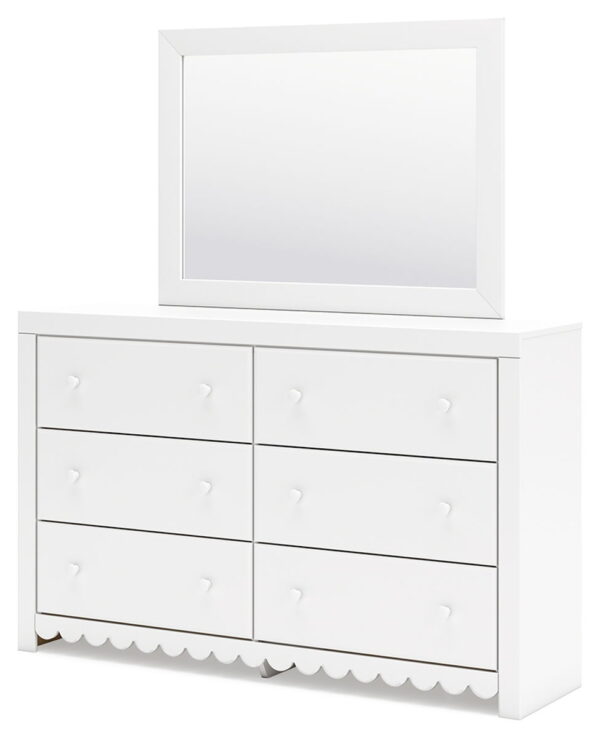 Mollviney - White - Dresser And Mirror - Image 3