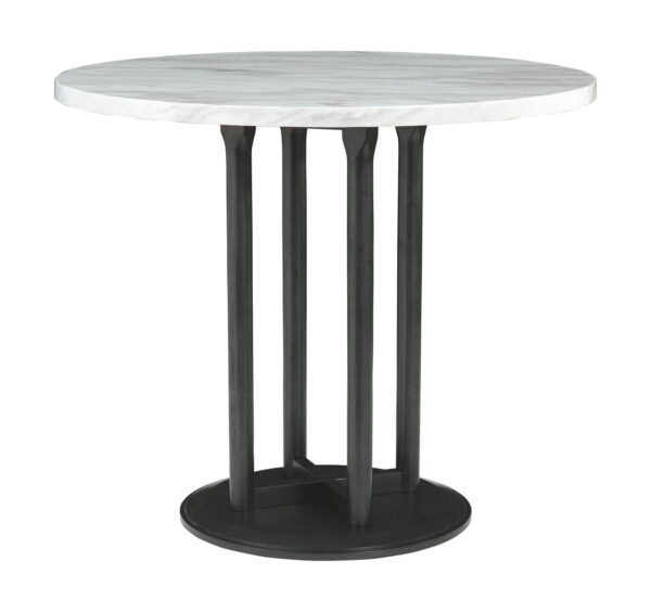 Centiar - Black / Gray - 5 Pc. - Counter Table, 4 Upholstered Barstools - Image 4