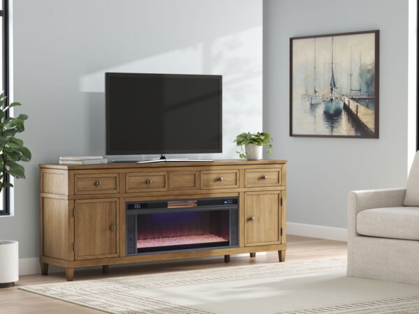 Sharlance - 81" TV Stand With Electric Fireplace - Image 5