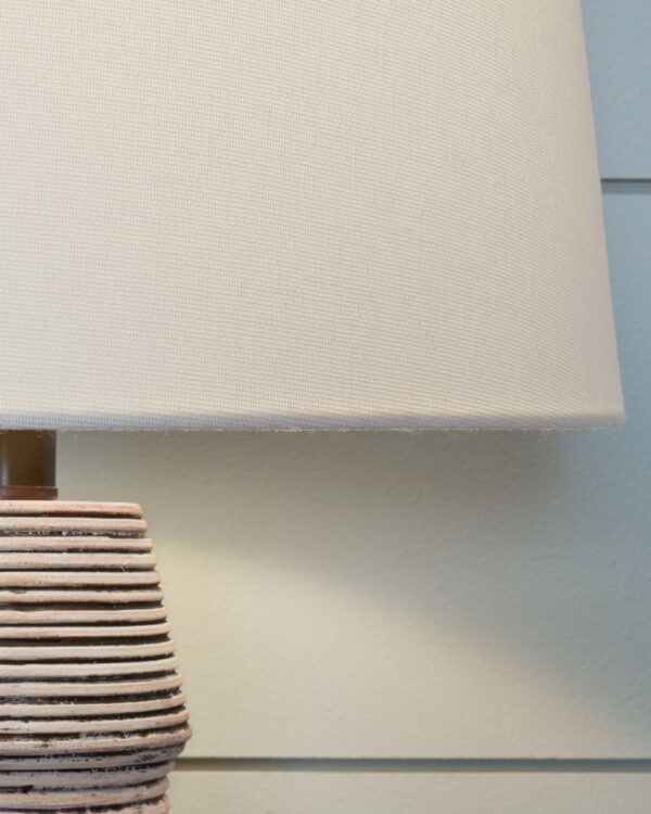 Jairburns - Brick Red / White - Poly Table Lamp (Set of 2) - Image 3