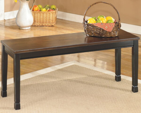 Owingsville - Black / Brown - Large Dining Room Bench - Image 3