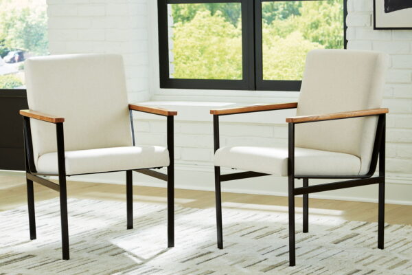 Dressonni - Brown - Dining Upholstered Arm Chair (Set of 2) - Image 4