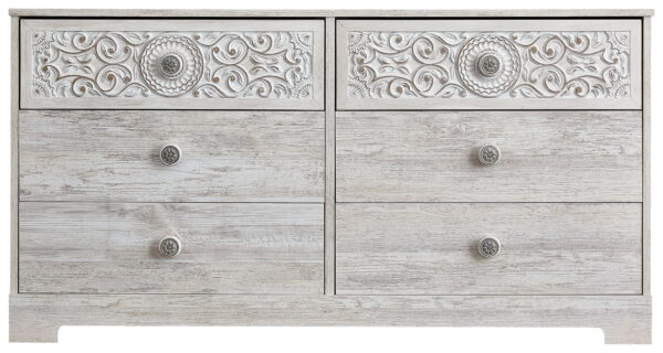 Paxberry - Whitewash - Six Drawer Dresser - Weatherworn - Image 4