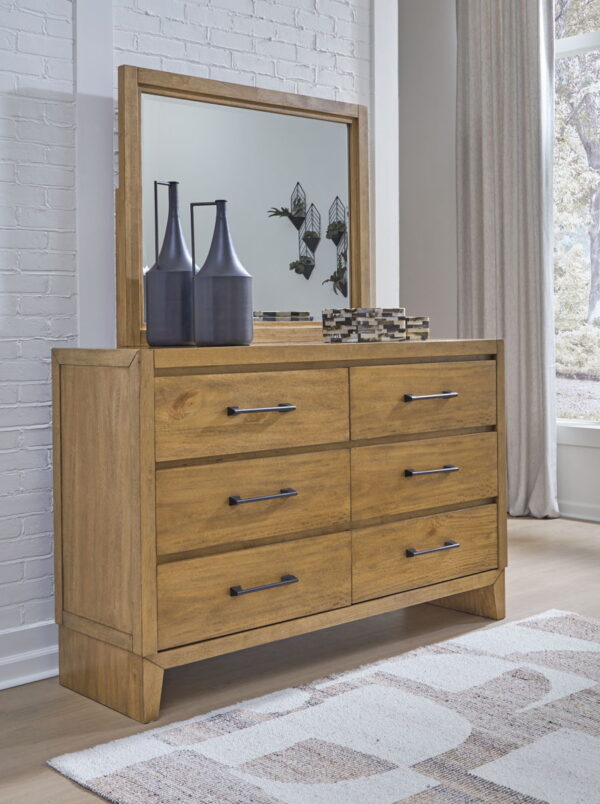 Sherbana - Light Brown - Dresser And Mirror - Image 2